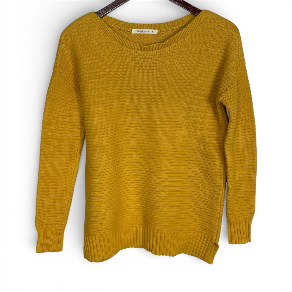 WoolOvers Golden Yellow Knit Sweater Size Small